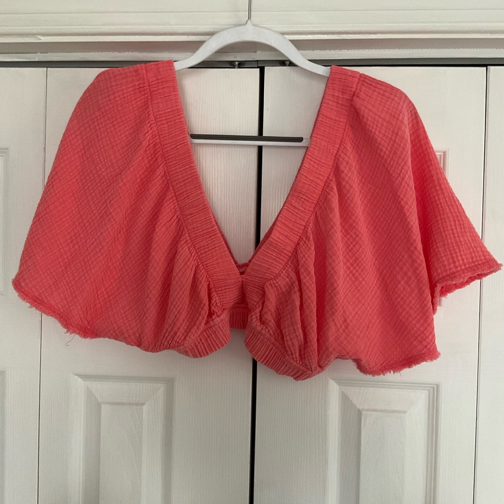Aerie Coral Crop Top